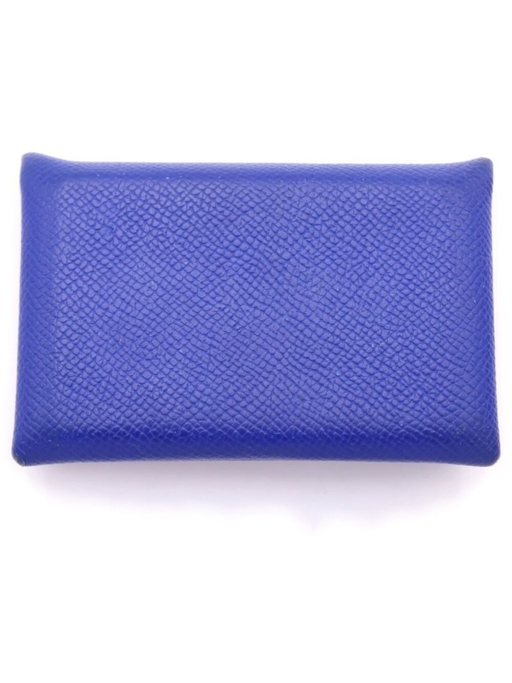 Hermes Calvi Coin Case Pouch Epsom Blue Electric